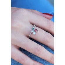 Clariss Gümüş Renk Kiraz Model Zirkon Taşlı Kadın Yüzük