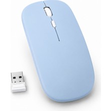 Alstrap Sessiz Şarjlı Kablosuz Mouse 1200 Dpı – USB Nano Alıcılı, Ultra Ince Ergonomik Tasarım, 10 Metre Çekim Mesafesi