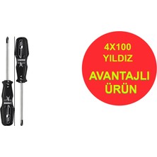 Sgs 4X100 mm Black Seri Yıldız Tornavida (SGS611) (11 Adet)