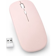Alstrap Sessiz Şarjlı Kablosuz Mouse 1200 Dpı – USB Nano Alıcılı, Ultra Ince Ergonomik Tasarım, 10 Metre Çekim Mesafesi
