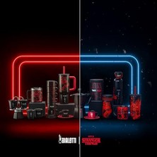 Canarino - Moka Express Stranger Things: 6 Cups Ocak Üstü Espresso Pişirici, Müzikli, 270ML, Siyah, Patentli Güvenlik Valfi