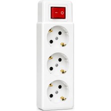 Timsal Elektrik 3'lü Anahtarlı Grup Priz