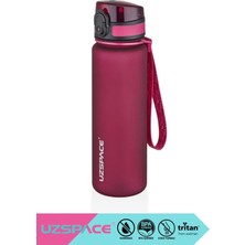 Uzspace 500ML-650ML-800ML-1000ML Klasik Soft-Touch Serisi Askılı Akıtmaz Tritan Su Matarası