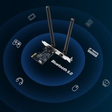 Canarino MA30E, AC1200MBPS Ikisi Bir Arada Wi-Fi 5 & Bluetooth 5.0 Pcıe Ağ Kartı