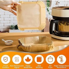 Canarino Xesha Airfryer Pişirme Kağıdı, Fritöz Yağlı Kağıdı, Yanmaz Isıya Dayanaklı Kağıt 50 Adet