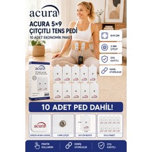 Acura 5x9 Çıtçıtlı Tens Pedi 10 Adet