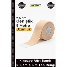 Floranova Özel Üretim Esnek Medikal Sporcu Kas Eklem Destekleyici Kinezyo Ağrı Bandı 25 cm x 5 M Ten Rengi
