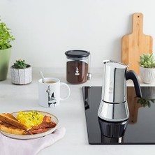Canarino - Venus: 6 Cups Ocak Üstü Espresso Pişirici - 235ML - Gümüş Renk - Paslanmaz Çelik Gövde - Patentli Güvenlik Valfi - Tüm Ocak Türleri Için Uygundur (Indüksiyon Dahil)