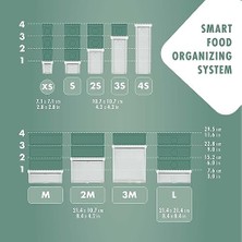 Canarino Fresh & Save Cube Kutu, Boyut M, Modüler ve Istiflenebilir Saklama Kabı, Hava Geçirmez ve Vakumlanabilir Saklama, Bulaşık Makinesinde Yıkanabilir, Şeffaf