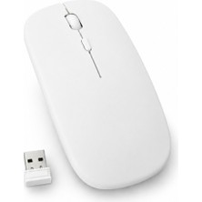 Alstrap Sessiz Şarjlı Kablosuz Mouse 1200 Dpı – USB Nano Alıcılı, Ultra Ince Ergonomik Tasarım, 10 Metre Çekim Mesafesi
