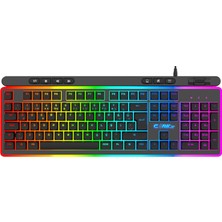 Canarino K1 360° Özelleştirilebilir Rgb & Yazılımlı Full Membran 104+7 Tuşlu Ekstra Multimedya/rollover Ses Kontrol Mekanizmalı Gaming Klavye