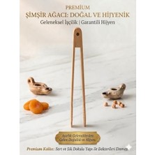 Canarino Premium Şimşir Ağacı Maşa, Doğal ve Hijyenik, Geleneksel Işçilik, Bakterileri Emmez