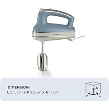 Canarino Vintage El Mikseri Mavi 1548/05-450 Watt, 5 Hız, Çırpma ve Yoğurma Başlıkları, Turbo Fonksiyonu