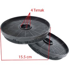 YFS Teka Ile Uyumlu Aspiratör Karbon Filtresi 15,5cm / 155MM - 4 Tırnaklı