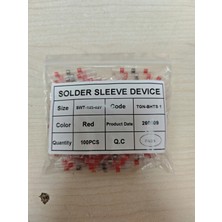 CTR Ticaret Isı ile Daralan Lehimli Makaron 100 Adet Kırmızı - Kendinden Lehim Yapan Kablo Eki (0.50-1.50 Mm²)