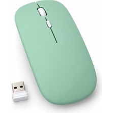 Alstrap Sessiz Şarjlı Kablosuz Mouse 1200 Dpı – USB Nano Alıcılı, Ultra Ince Ergonomik Tasarım, 10 Metre Çekim Mesafesi