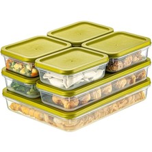 Canarino 4 Adet Buzdolabı Organizeri – Pp Plastik Şeffaf ve Ayarlanabilir Saklama Kabı, Gıdaları Taze Tutan Fresh Box, Çok Amaçlı,mikrodalga ve Bulaşık Makinesi Uyumlu (Yeşil, 1200 Ml)