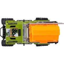 Canarino Dickie, 203834011, Dino Camper, Serbest Tekerlekli Jeep, Işıklı, Sesli, Açılır Kapılar, Yumuşak Lastikler, Merdivenli Kamp Tavanı, Figür, 2 Dinozor, 23 cm