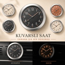 Rey Point Siyah Mini Kuvars Saat Araçlar Için