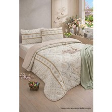 Ely Parker Tek Kişilik Pike Çift Taraflı Kapitone Pike ve Yatak Örtüsü Takımı – 160X230 cm Desenli (Çarşafsız)