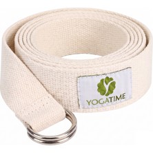 Yogatime Yoga Kemeri – 200 cm - Metal Tokalı, Pamuk, Ayarlanabilir Yoga Strap