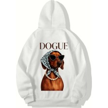 Brz Collection Unisex Oversize Dogue Hoodıe (Beyaz)