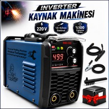 Badem10 Inverter Kaynak Makinesi 220 V 220 A Dijital Ekranlı 1,6-4,0 mm Elektrod Uyumlu Portatif Kaynak Seti