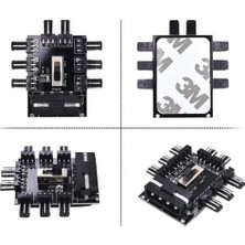 Canarino PX-4336 3 Pin Girişli 8 Port 3pinfan Çoklayıcı Kart, Ide Molex Güç Girişli Kasa Fan Splitter, Pc Bilgisayar Soğutma Sistemi Için 8’li Fan Çoğaltıcı, Düşük Yüksek Anahtarlı Fan Bağlantı Kartı