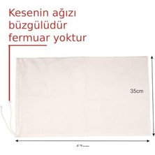 Canarino Bakliyat Ham Bez Saklama Kesesi Büzgülü Ürün Yüzde Yüz Pamuk Kotondur 57X35 Santim Hacim 6 Kilo
