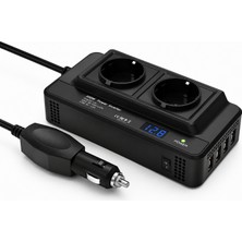 Aksesuarcep 400W 2 Ac Çıkışlı 4 USB Portu  Araç Güç Dönüştürücü Araçtan Priz Gücüne