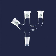 Isolab Adaptör - 3 Boyunlu - Açılı ve Paralel Ns 19/26 - Ns 24/29