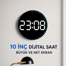 Rey Point 10 Inç Duvar Saati Kumandalı Dijital Çok Fonksiyonlu