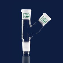 Isolab Adaptör - 2 Boyunlu - 45° Yukarı Açılı Ns 14/23 - Ns 14/23 - Ns 14/23
