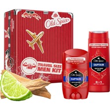 Old Spice Captain Seyahat Boy Erkek Hediye Seti : Captain Stick Deodorant 50 ml ve Captain Duş Jeli 90 ml