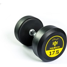 Has Gym Hasgym 17,5 kg Kauçuk Kaplı Profesyonel Olimpik Dumbbell ( Dambıl )