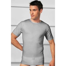 L'ombre Erkek Pamuklu Kısa Kol Geniş Yaka Klasik Fanila T-Shirt