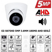 Ezcool EZ-5075HD 5mp 3.6mm Smd Ahd Dome Güvenlik Kamera