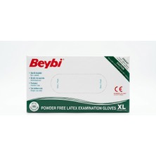 Beybi Pudrasız Lateks Muayene Eldiveni Xl Beden 100'LÜ Paket