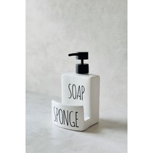 Dekorz Dükkan Soap & Sponge Seramik Sıvı Sabunluk