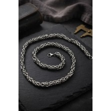 Prestige Paslanmaz Çelik Örgü Tasarım Kolye Zincir 6mm 902943
