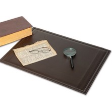 2K Sümen Kapaksız Deri Ofis Ev Hediyelik Masaüstü Aksesuar Tekli Vegan Desk Pad 55x40 cm. Kahverengi