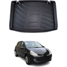 Omac Renault Clio 3 Hb 2006-2012 Arası Uyumlu Araca Özel Kauçuk Tpe Bagaj Havuzu Siyah Kancalı Model Için