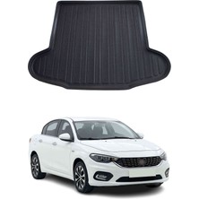 Omac Fiat Egea Sedan 2015+ Uyumlu Araca Özel Kauçuk Tpe Bagaj Havuzu Siyah