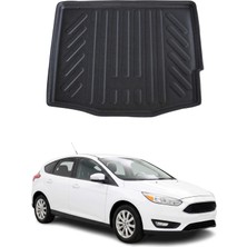 Omac Ford Focus 3.5 HB 2015-2018 Arası Uyumlu Araca Özel Kauçuk Bagaj Havuzu Siyah İnce Stepneli Model için