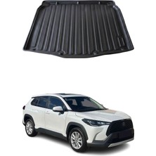 Omac Toyota Corolla Cross / Hybrit 2025+ Uyumlu Araca Özel Kauçuk Tpe Bagaj Havuzu Siyah