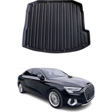 Omac Audi A3 Sedan 2021+ Uyumlu Araca Özel Kauçuk Tpe Bagaj Havuzu Siyah