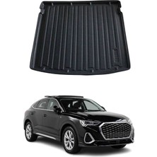 Omac Audi Q3 Sportback 2021+ Uyumlu Araca Özel Kauçuk Tpe Bagaj Havuzu Siyah