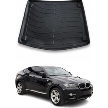 Omac Bmw X6 E71 - E72 2008+ Uyumlu Araca Özel Kauçuk Tpe Bagaj Havuzu Siyah