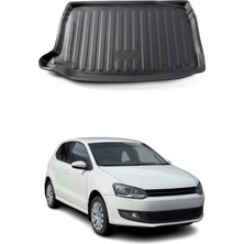 Omac Vw Polo Comfortline-Highline 2010-2017 Arası Uyumlu Araca Özel Kauçuk Bagaj Havuzu Siyah Üst Için