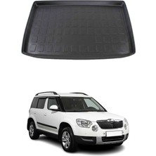 Omac Skoda Yeti 2010-2019 Arası Uyumlu Araca Özel Kauçuk Tpe Bagaj Havuzu Siyah Ince Stepneli Model Için